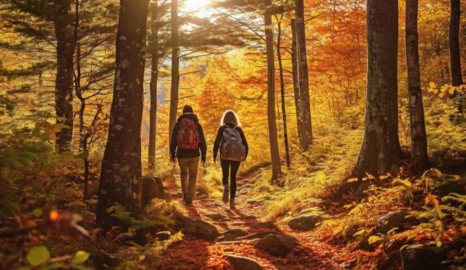 jesenná turistika prechádzka