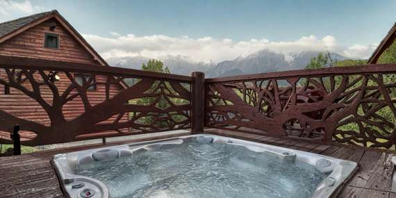 Mountain Resort Chalets pro 4 dospělé osoby a 4 děti uprostřed Belianských Tater se saunou a vířivkou na terase/Slovensko - Belianske Tatry - Ždiar