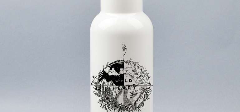 Turistická termoplechovka (500 ml) - kov, bambus