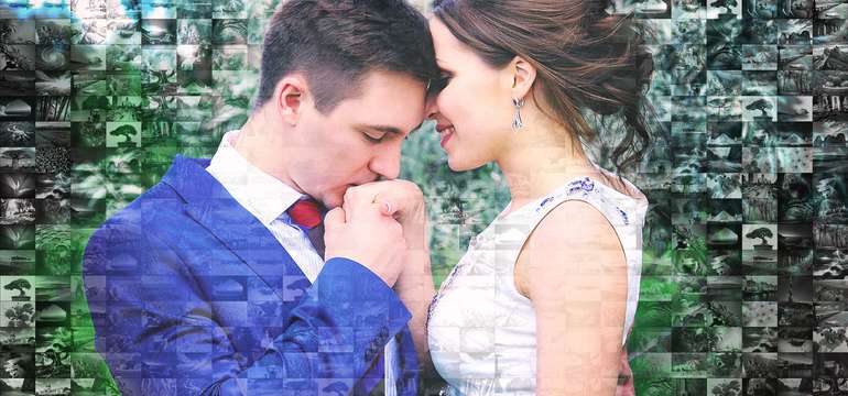Mozaika na plátne z vlastných fotografií 