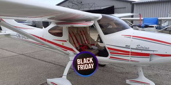 BLACK FRIDAY: Zážitkový let na lietadle Sirius S – luxus, komfort a sloboda v oblakoch, vďaka vyhrievaniu aj v zime/Letisko Sládkovičovo