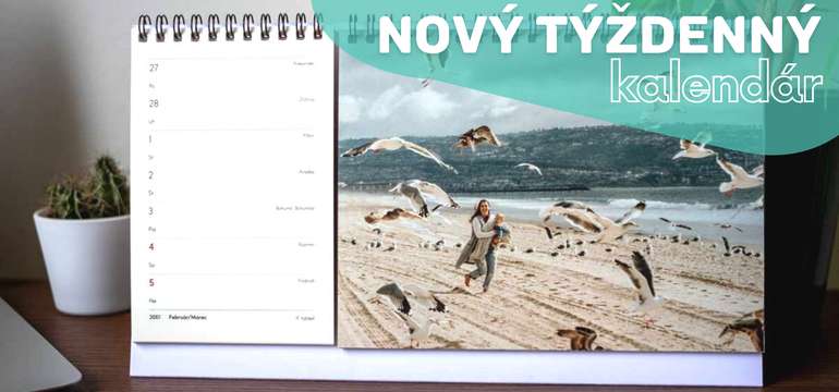 Stolové a nástenné fotokalendáre s vlastnými fotkami od Typocon
